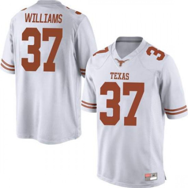 Mens Texas Longhorns #37 Michael Williams Game Stitch Jersey White